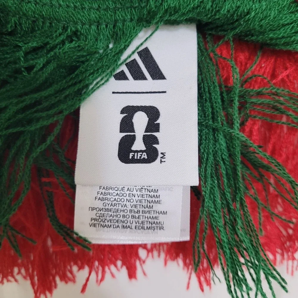 Adidas FIFA World Cup 26 Host Nations Scarf Green Red Blue Knit Soccer NWT